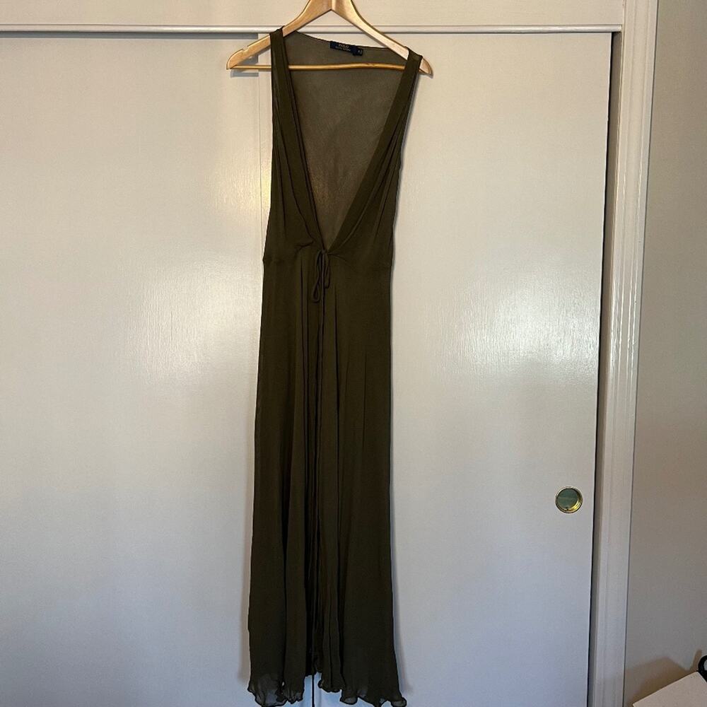 Polo Ralph Lauren Green Cover Up Sheer Maxi Viscose